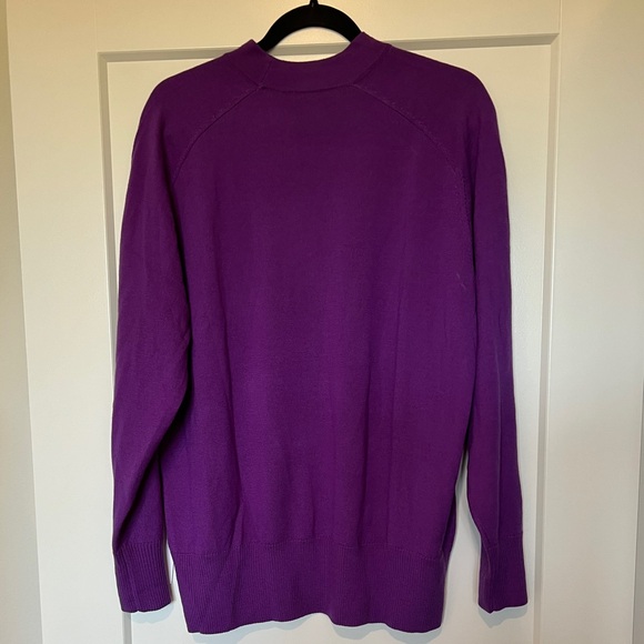 Beals Merino Cut-Out Sweater purple size 14-16 (Universal Standard S) NWT - Picture 2 of 9